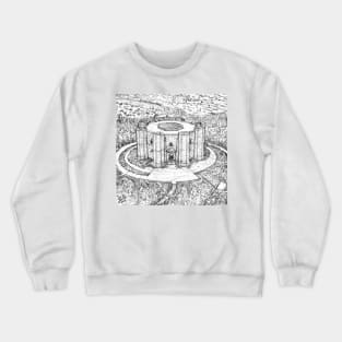 CASTEL DEL MONTE - APULIA - ITALY - pencil portrait .1 Crewneck Sweatshirt